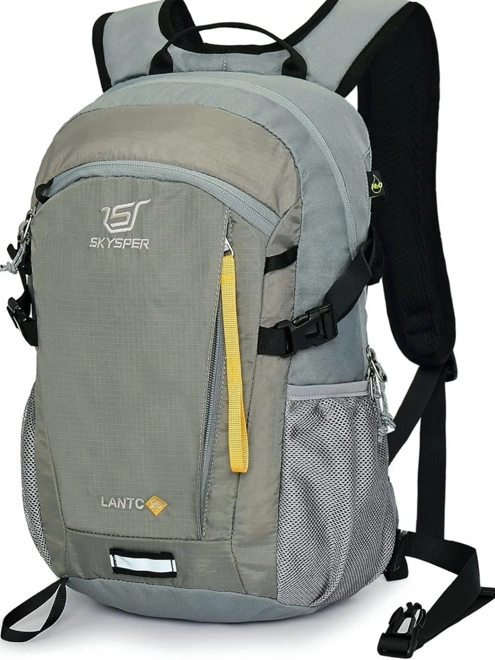 Skysper Gray Backpack with Yellow Accent